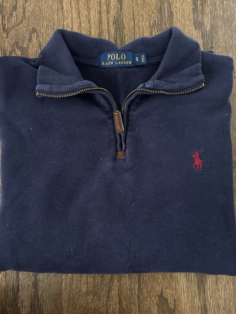 Polo by Ralph Lauren Men's Navy Quarter-Zip Sweater